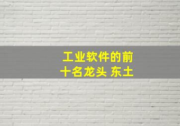 工业软件的前十名龙头 东土